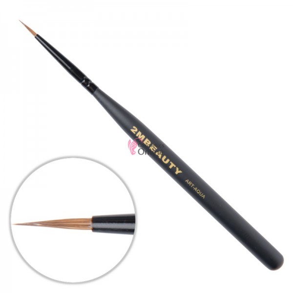 Pensula pentru pictura 2M Black Beauty din par natural Nail Art Aqua